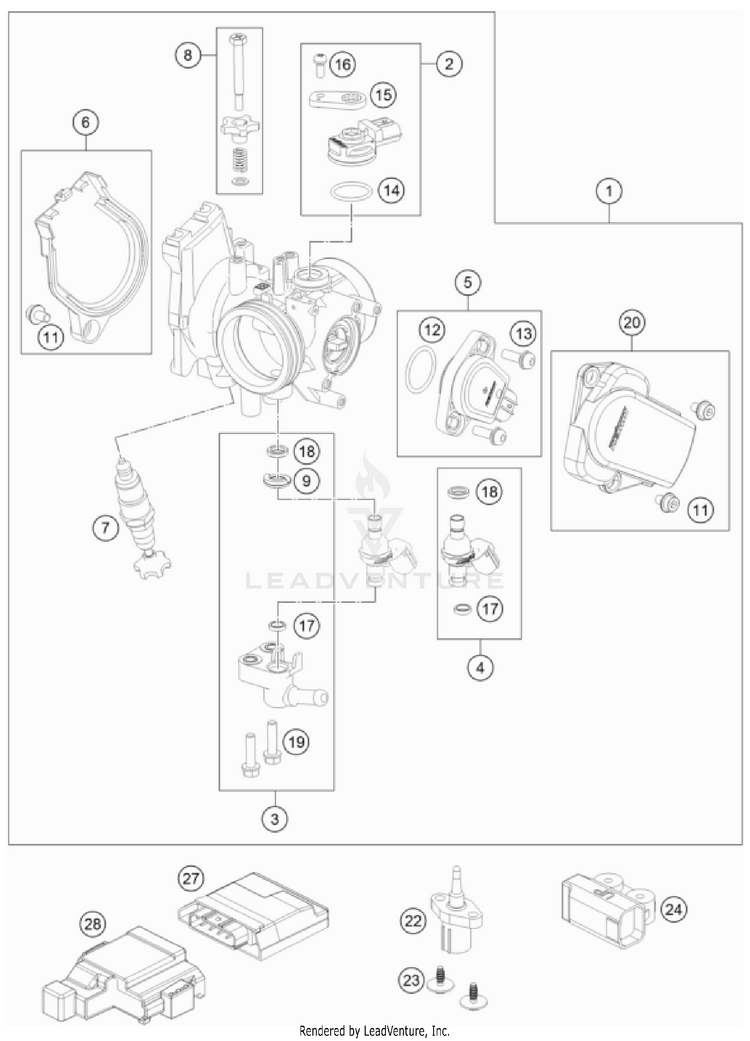 Throttle Body FC 350 ENGINE - 2024 Schematic