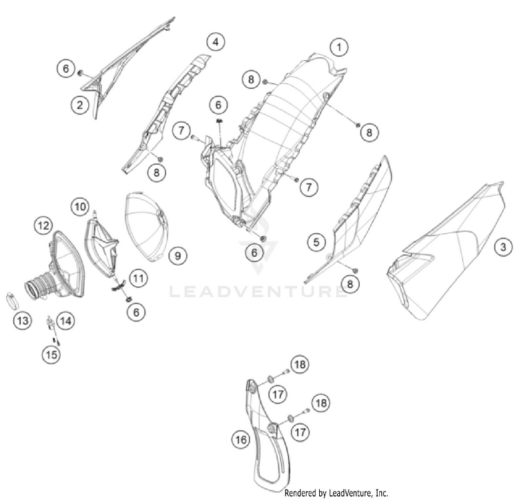 Air Filter FX 350 US CHASSIS - 2022 Schematic
