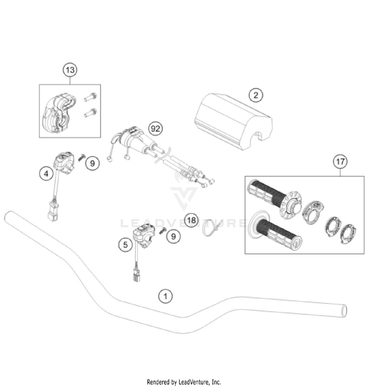 Handlebar, Controls FC 450 ROCKSTAR EDITION US CHASSIS - 2023 Schematic