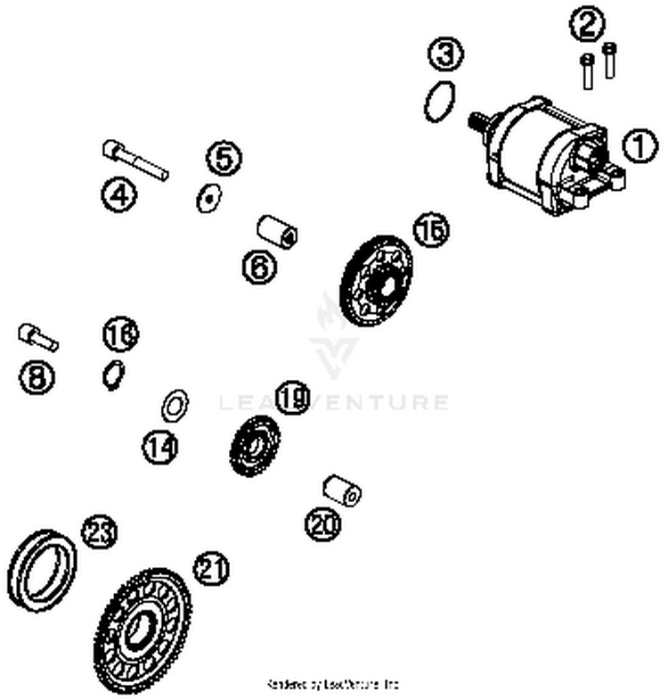 Electric Starter FC 450 ENGINE - 2014 Schematic