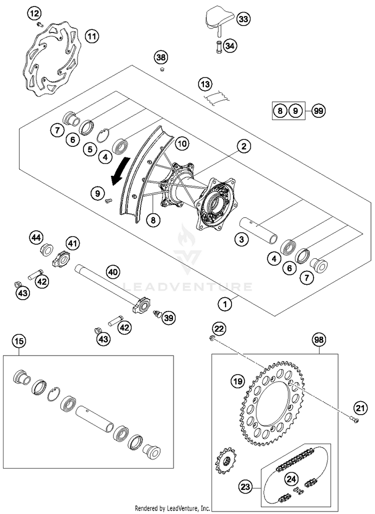 Rear Wheel FE 501S CHASSIS - 2015 Schematic