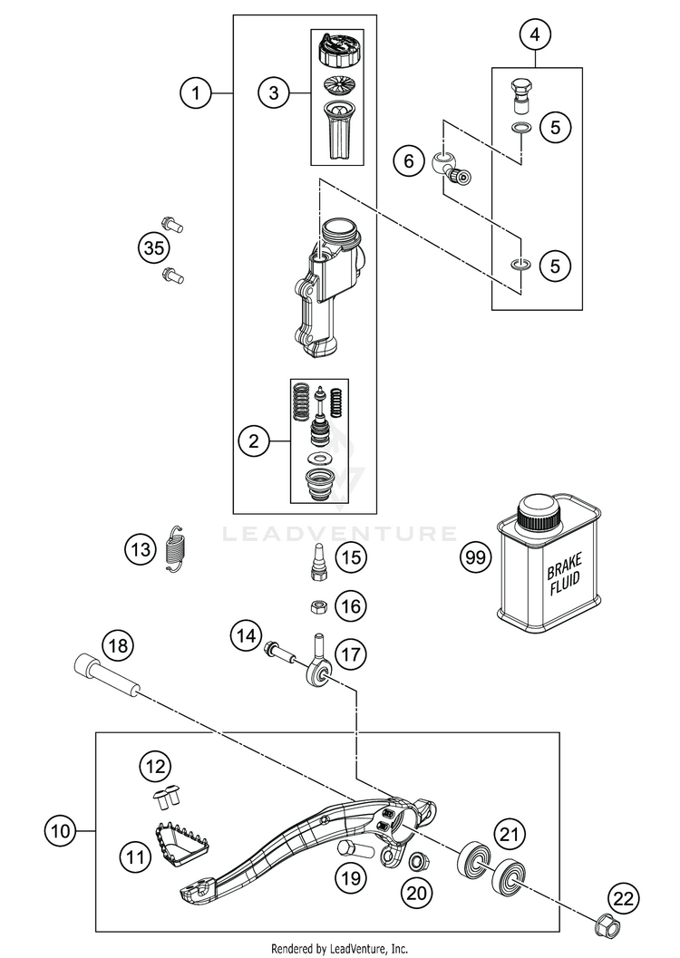 Rear Brake Control FE 501s CHASSIS - 2020 Schematic