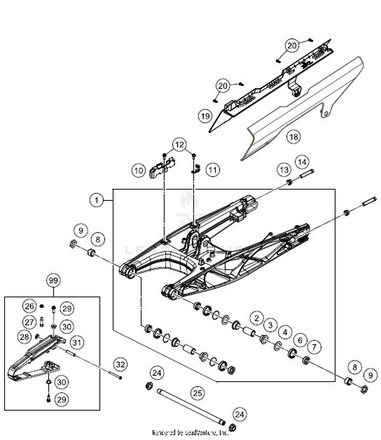 Swing Arm 401 SVARTPILEN CHASSIS - 2018 Schematic