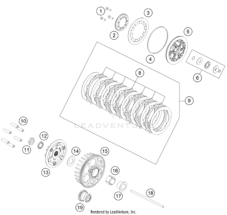 Clutch TC 85 ENGINE - 2026 Schematic