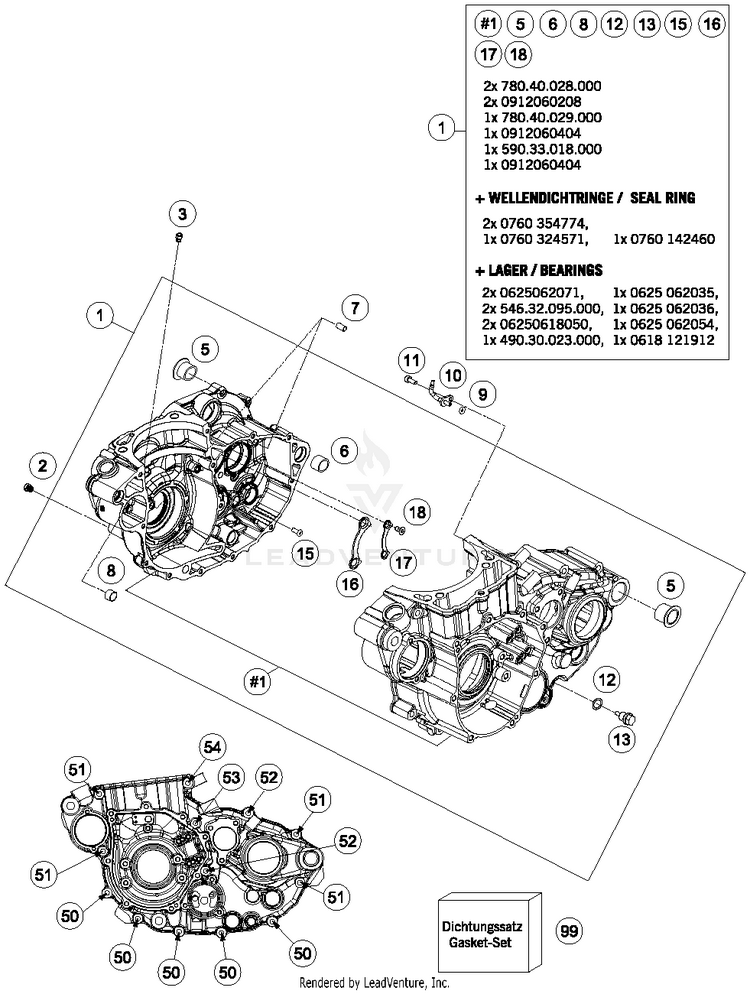 Engine Case FC 450 ENGINE - 2015 Schematic