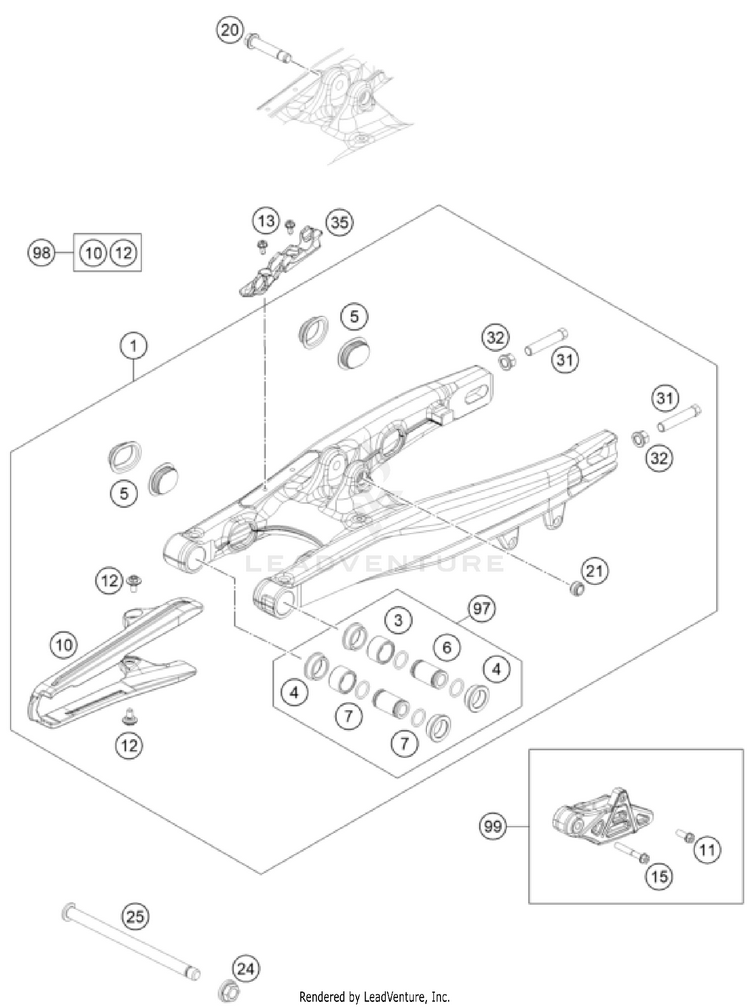 Swing Arm TC 65 CHASSIS - 2025 Schematic