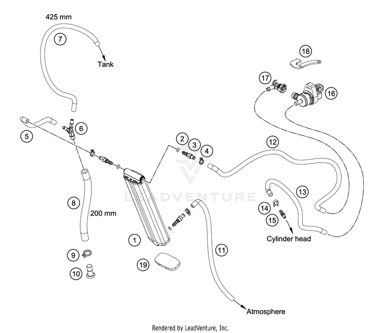 Evaporative Canister FE 501s CHASSIS - 2020 Schematic