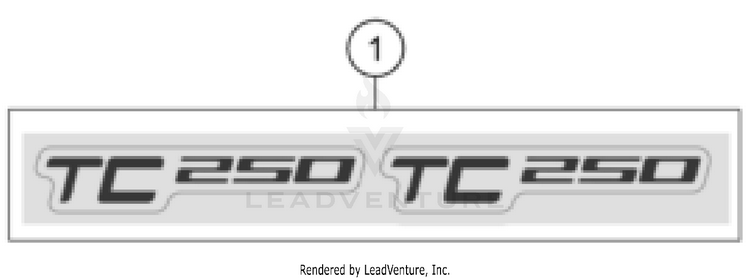 Decal TC 250 CHASSIS - 2025 Schematic