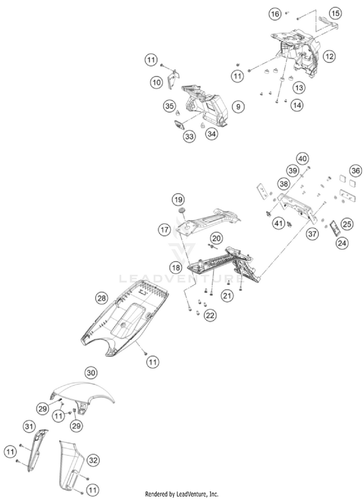 Mask, Fenders VITPILEN 801 - col.2 CHASSIS - 2025 Schematic