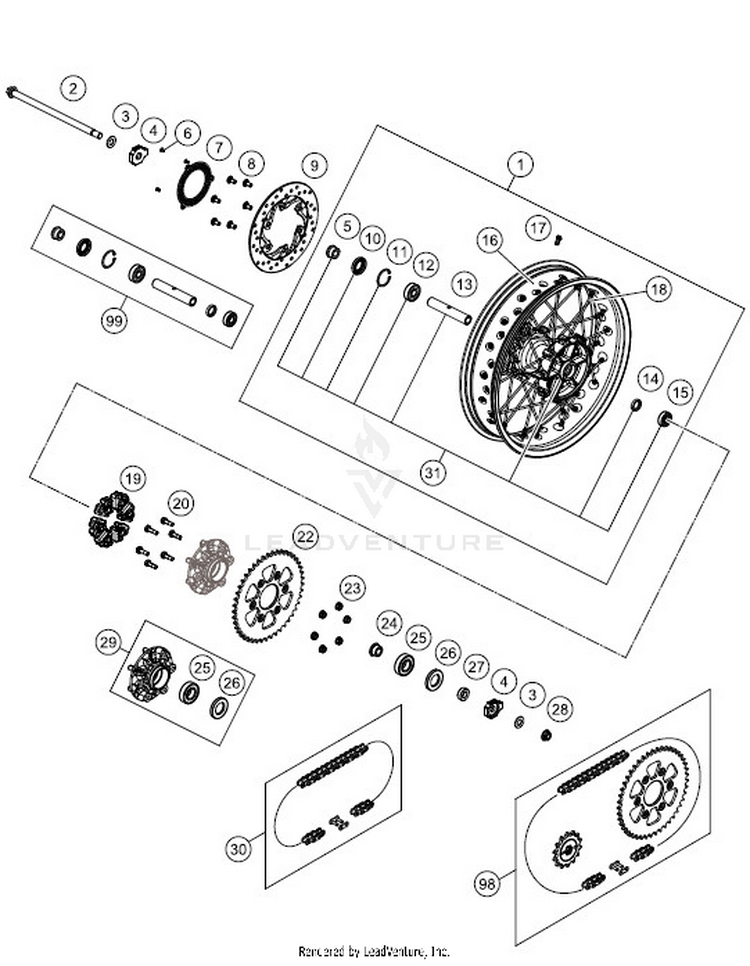 Rear Wheel 401 SVARTPILEN CHASSIS - 2018 Schematic