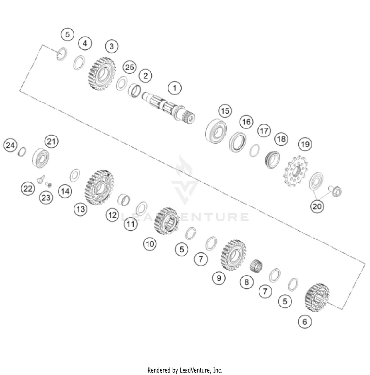Transmission Ii - Countershaft FC 350 ENGINE - 2024 Schematic