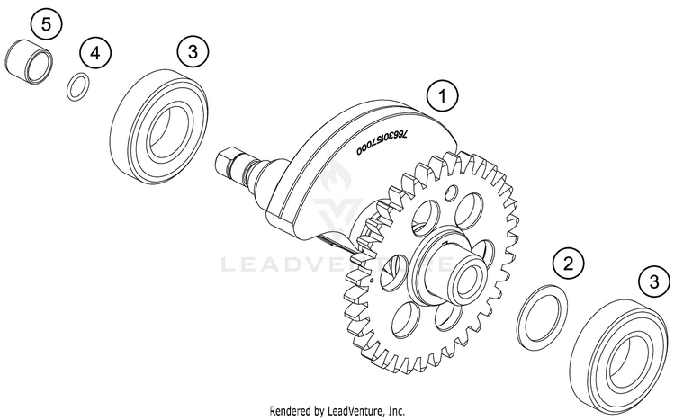 Balancer Shaft 701 ENDURO ENGINE - 2019 Schematic