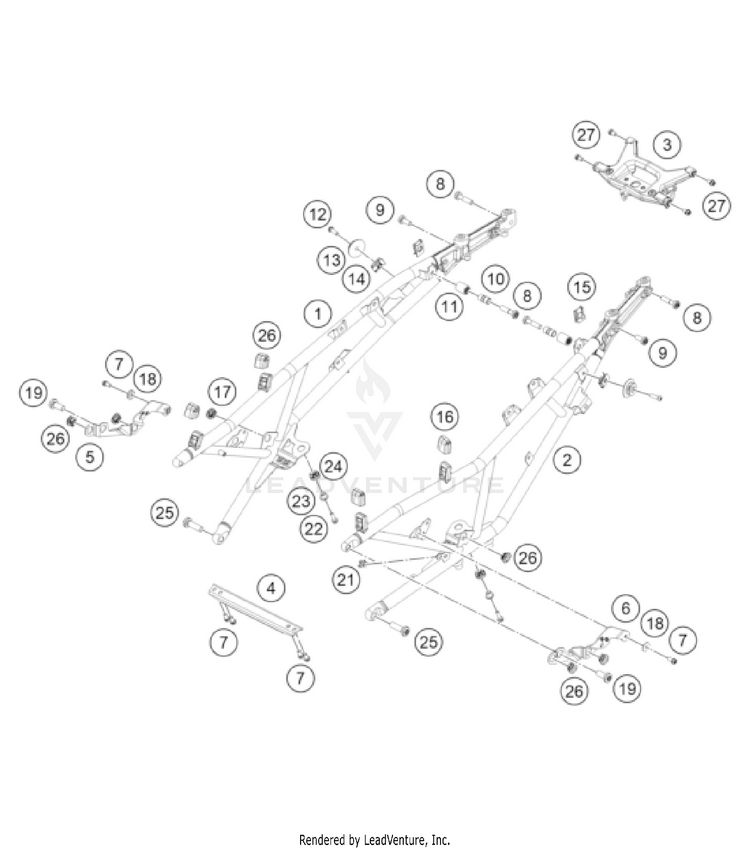 Subframe NORDEN 901 US CHASSIS - 2022 Schematic