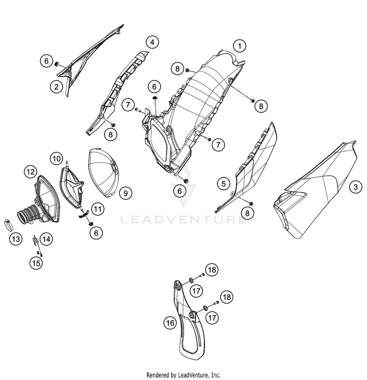 Air Filter FC 450 CHASSIS - 2020 Schematic