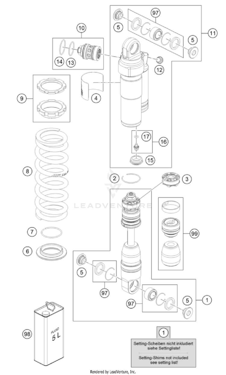 Shock Absorber Disassembled TC 65 EU CHASSIS -2024 Schematic