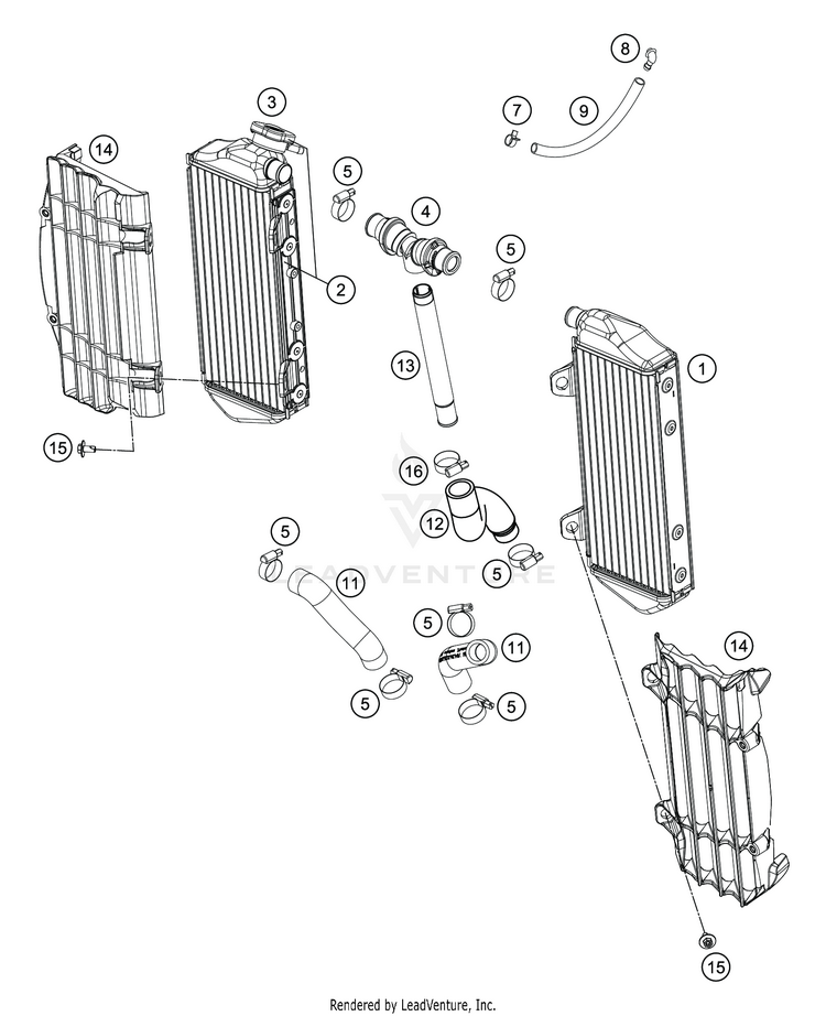 Cooling System FC 450 ENGINE - 2020 Schematic
