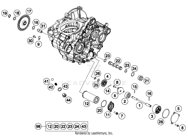 Lubricating System FC 350 ENGINE - 2016 Schematic