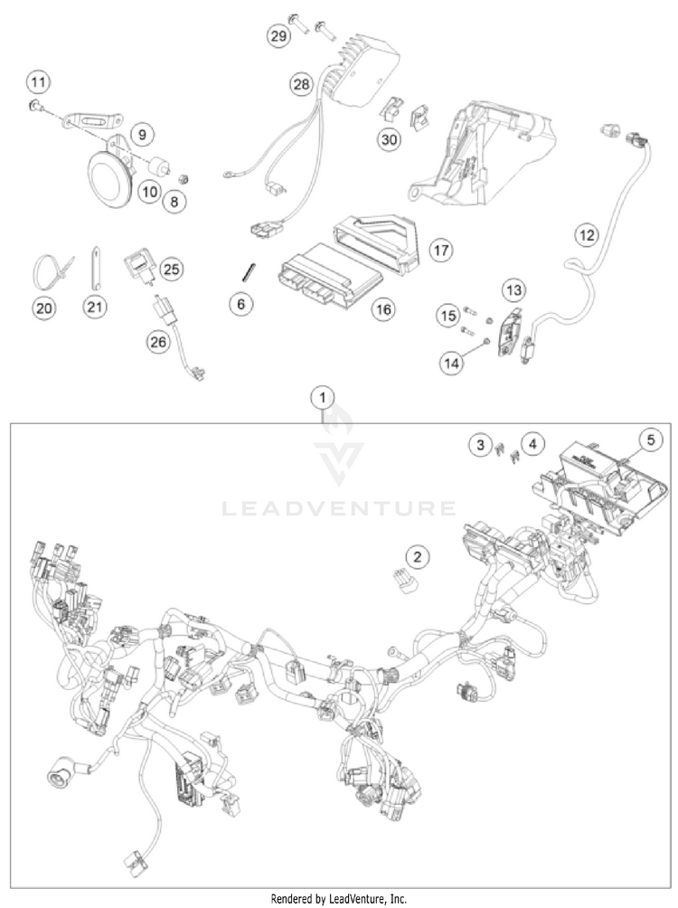 Wiring Harness 701 ENDURO US CHASSIS - 2024 Schematic