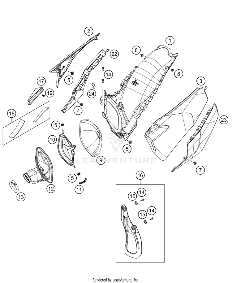 Air Filter FE 350s CHASSIS - 2021 Schematic