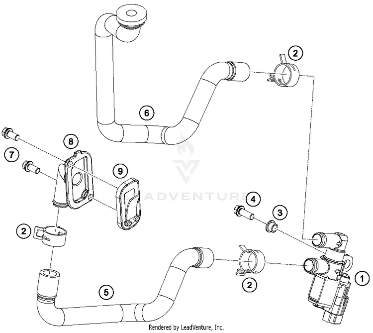 Secondary Air System Sas 701 SUPERMOTO ENGINE - 2018 Schematic