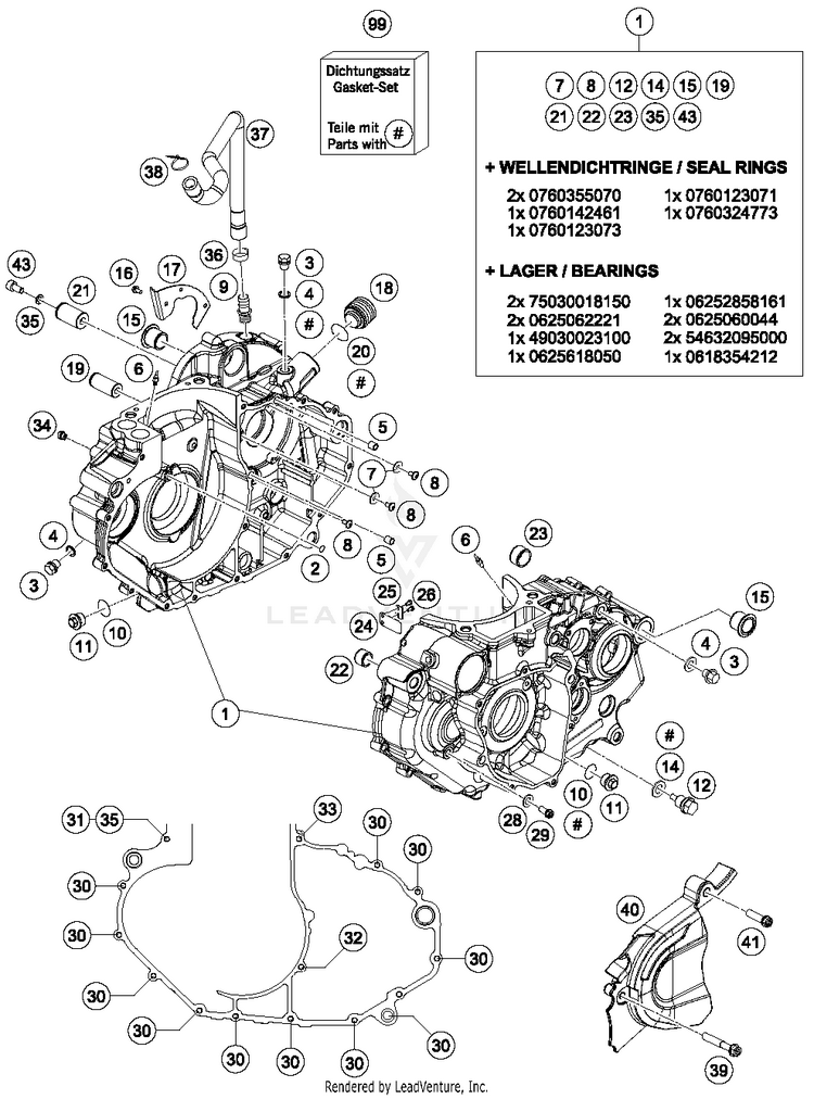Engine Case 701 ENDURO ENGINE - 2017 Schematic