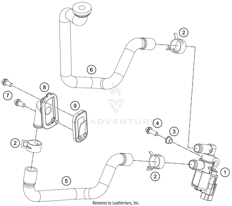 Secondary Air System Sas 701 ENDURO ENGINE - 2019 Schematic