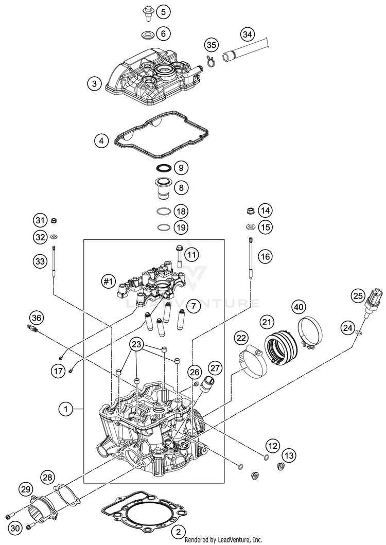 Cylinder Head FE 350s ENGINE - 2020 Schematic