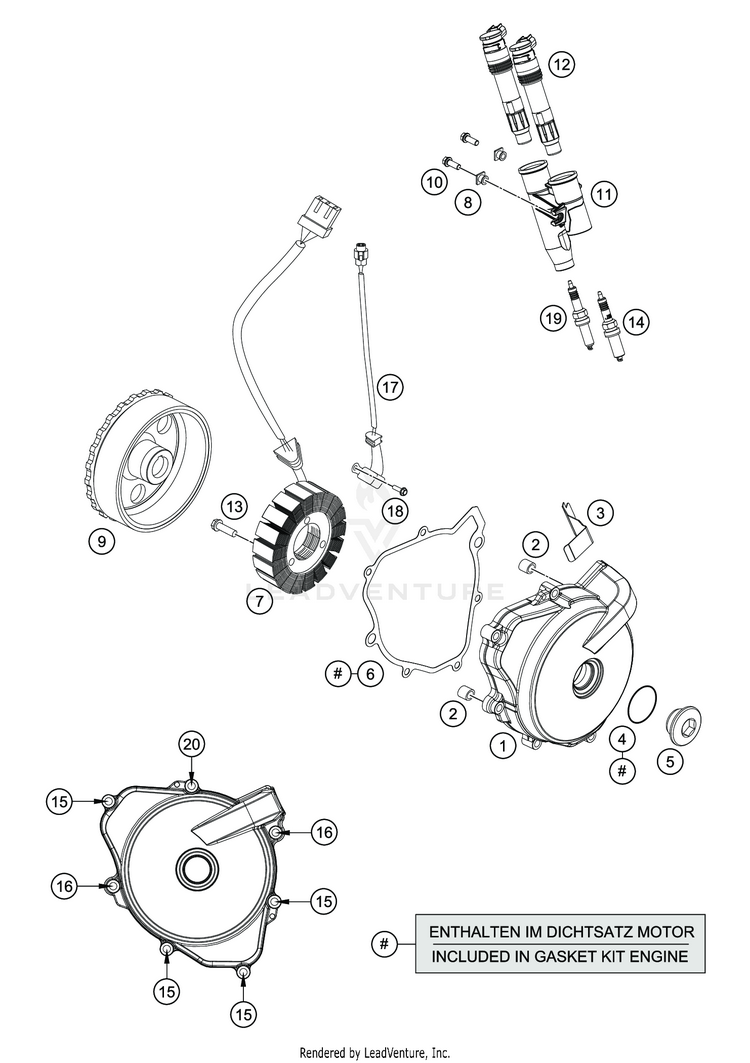 Ignition System 701 SUPERMOTO ENGINE - 2020 Schematic