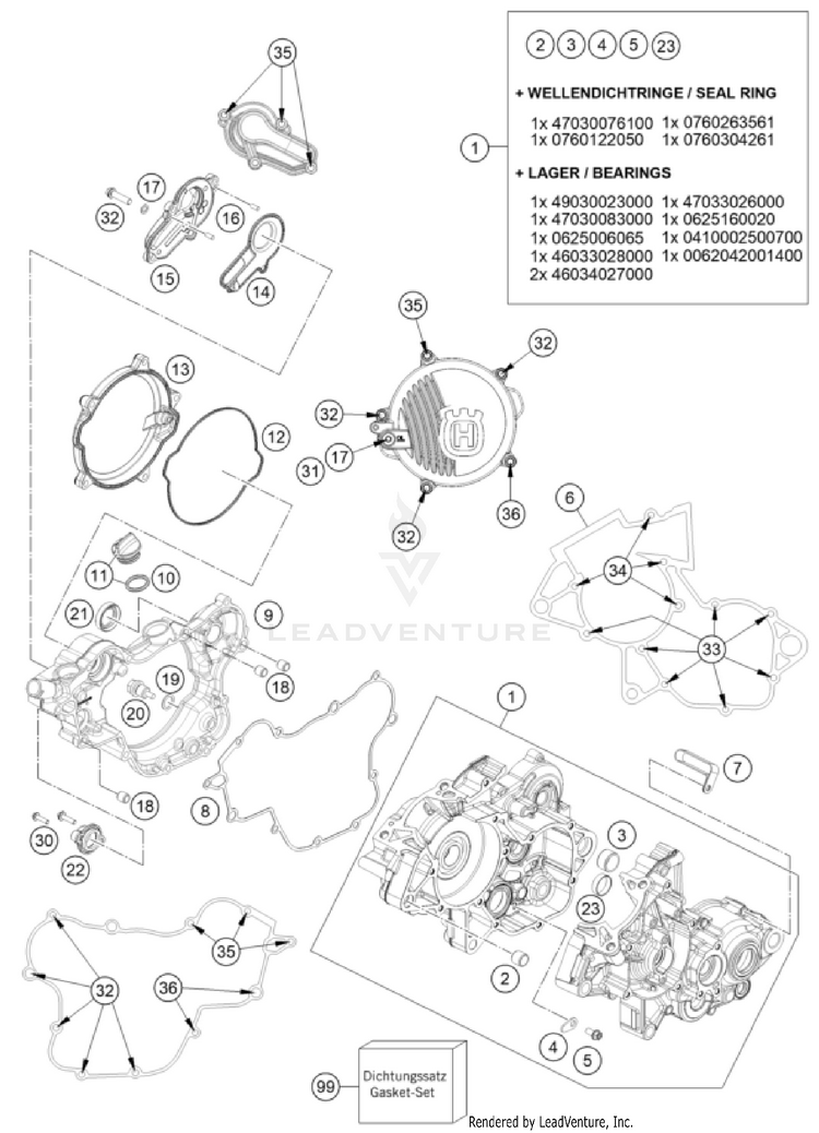Engine Case TC 85 ENGINE - 2024 Schematic