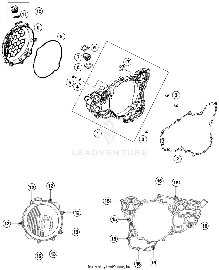Clutch Cover TX 300 ENGINE - 2019 Schematic