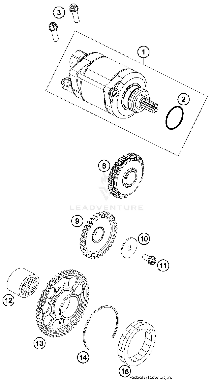 Electric Starter FC 250 ENGINE - 2017 Schematic