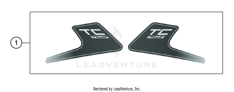 Decal TC 125 CHASSIS - 2020 Schematic