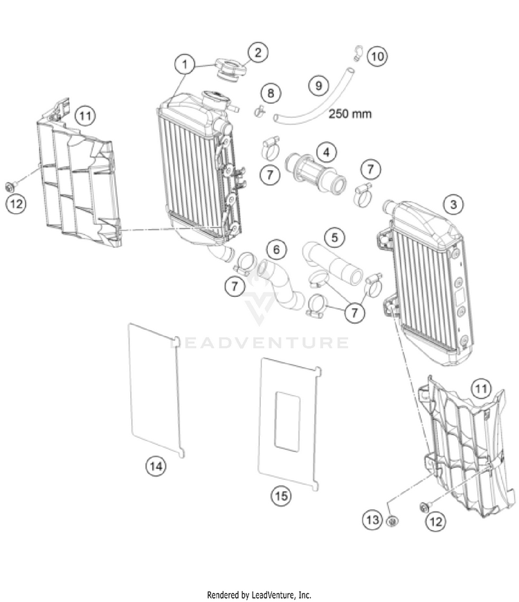 Cooling System TC 85 ENGINE - 2025 Schematic