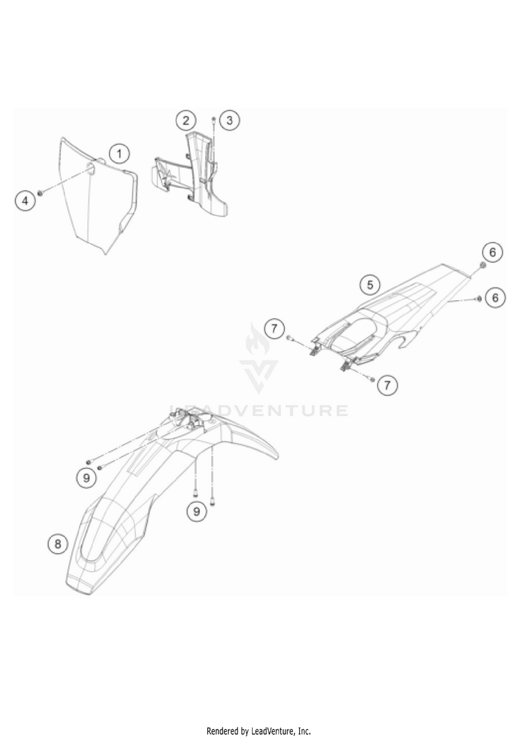 Mask, Fenders FC 450 CHASSIS - 2022 Schematic