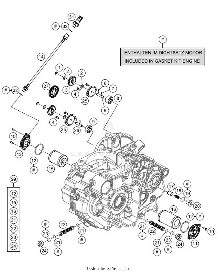 Lubricating System 701 VITPILEN ENGINE - 2018 Schematic