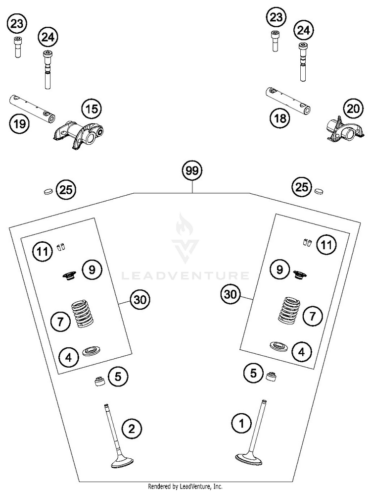 Valve Drive FC 450 ENGINE - 2019 Schematic