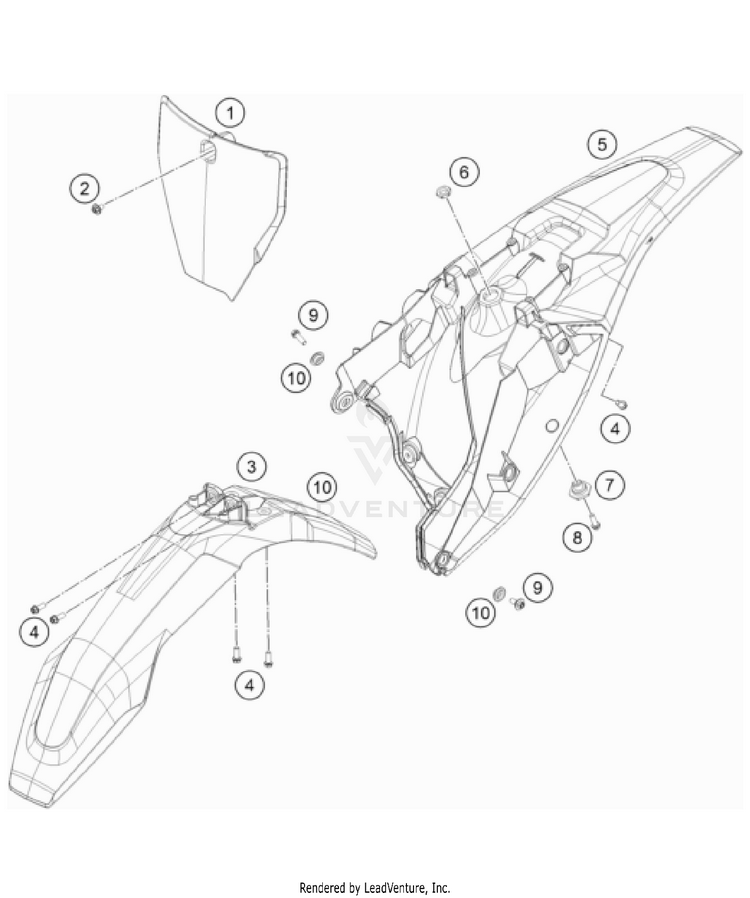 Mask, Fenders TC 85 17/14 CHASSIS - 2024 Schematic