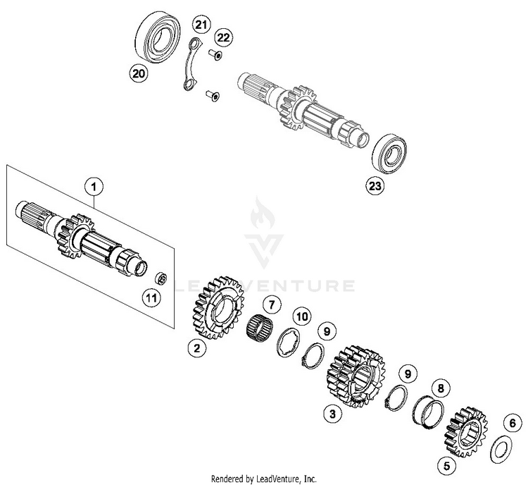 Transmissioni - Main Shaft FC 450 ENGINE - 2019 Schematic