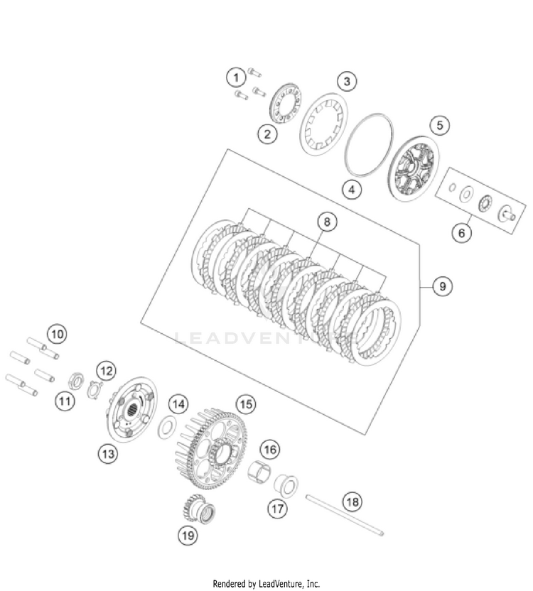Clutch TC 85 ENGINE - 2025 Schematic