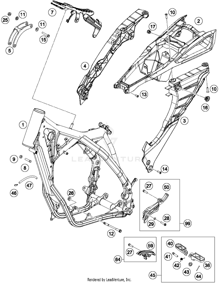 Frame TE 250 CHASSIS - 2015 Schematic