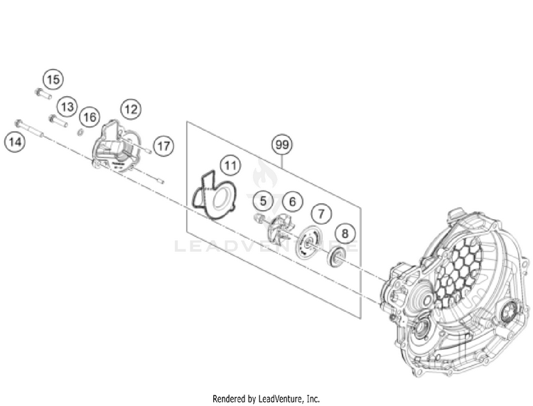 Water Pump FC/FX 450 ENGINE - 2024 Schematic