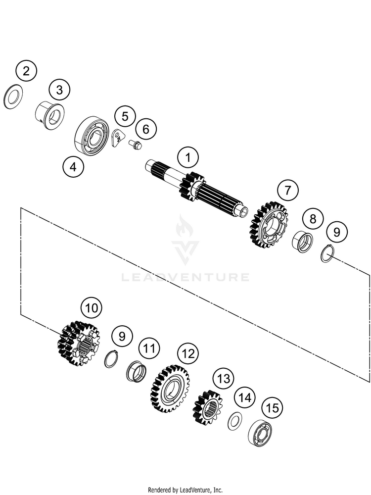 Transmission I - Main Shaft 401 Svartpilen Engine - 2018 Schematic
