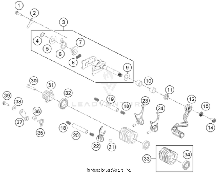 Shifting Mechanism TC 65 ENGINE - 2026 Schematic