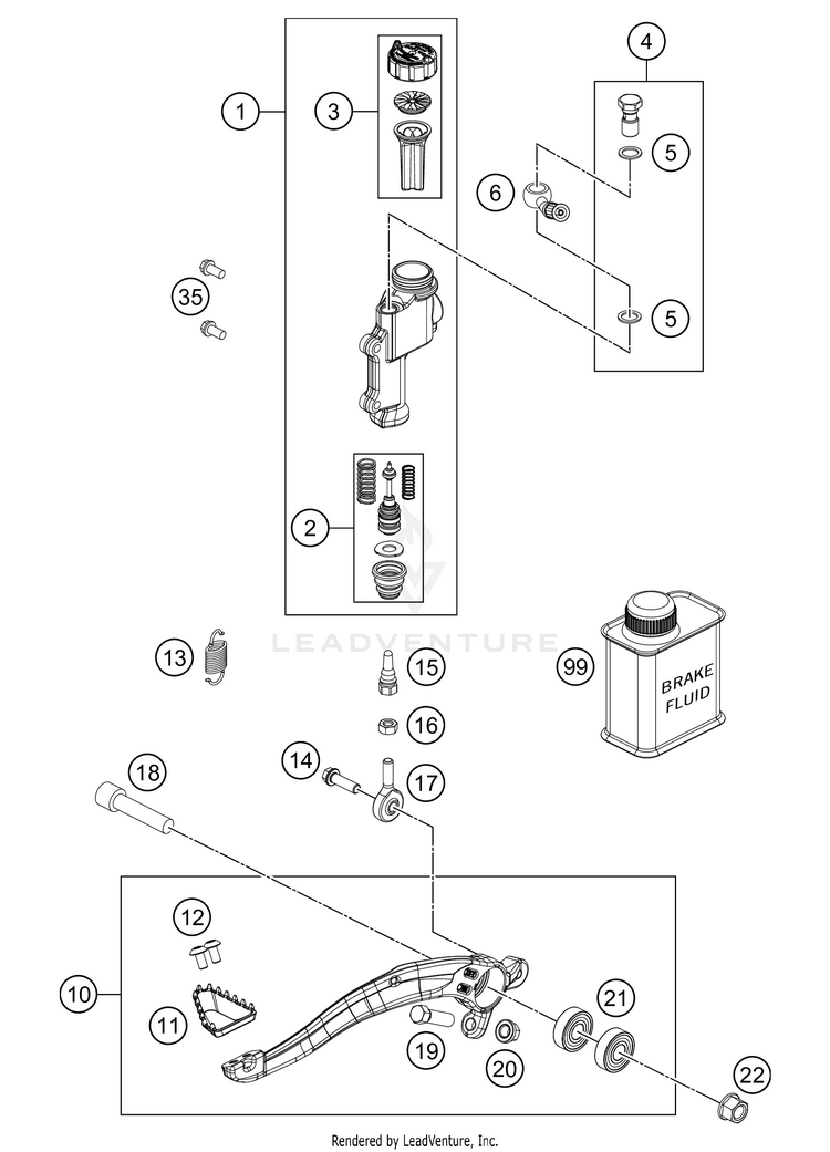 Rear Brake Control FE 501s CHASSIS - 2021 Schematic