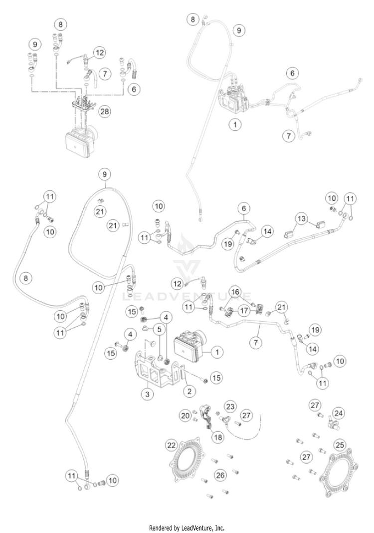 Antiblock System Abs 701 ENDURO US CHASSIS - 2022 Schematic