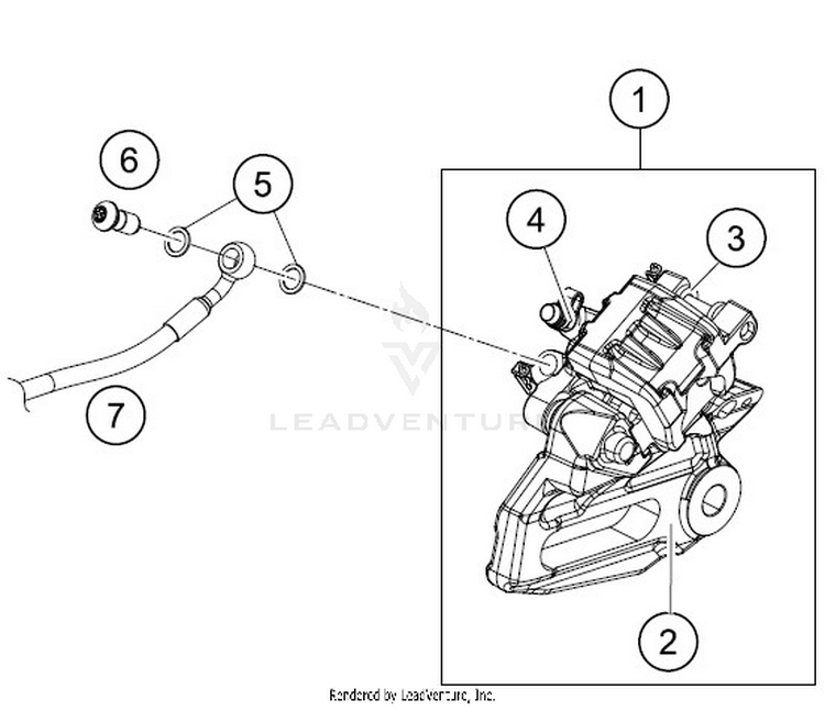 Rear Brake Caliper 401 SVARTPILEN CHASSIS - 2018 Schematic