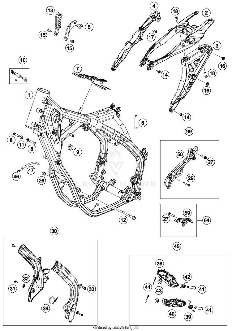 Frame FE 450 CHASSIS - 2019 Schematic