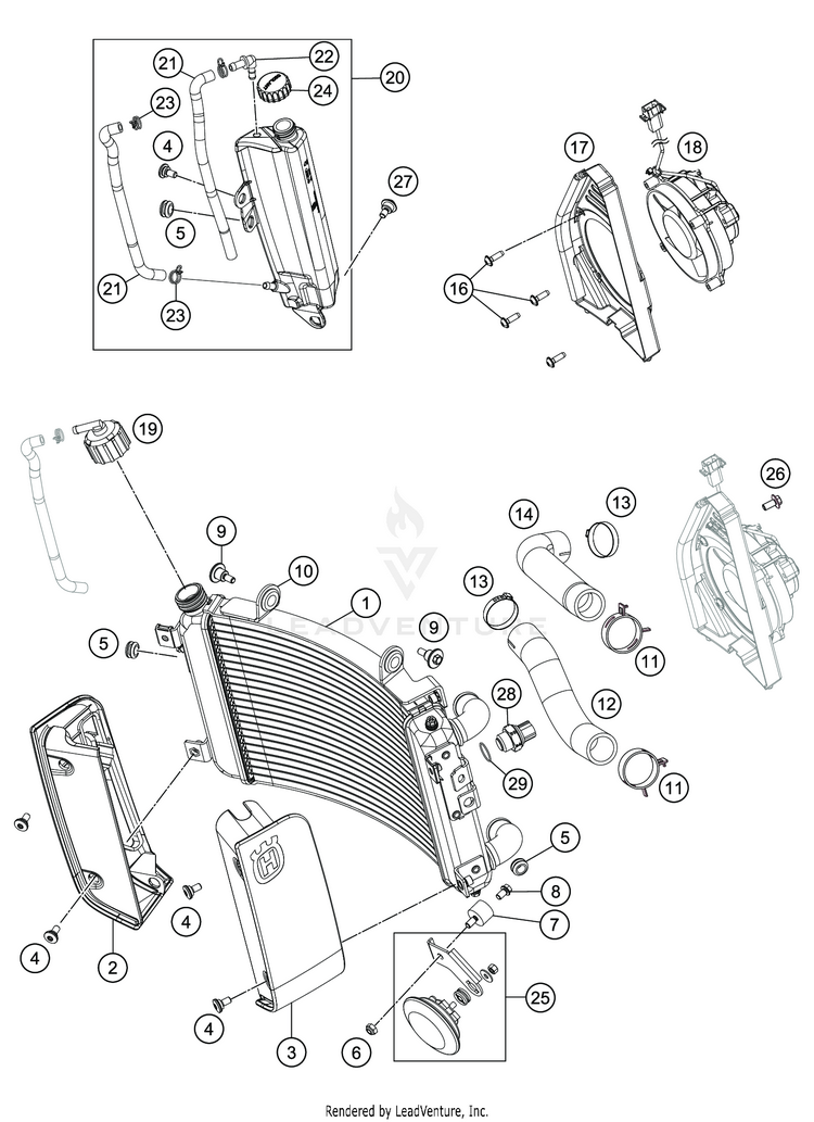 Cooling System VITPILEN 701 ENGINE - 2020 Schematic