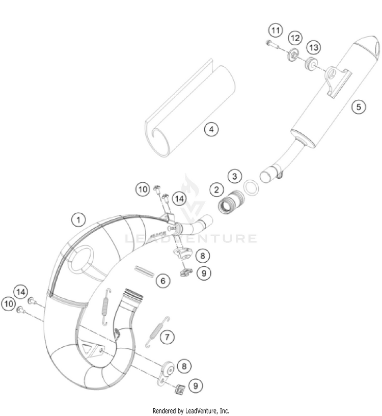 Exhaust System TC 65 EU CHASSIS -2024 Schematic