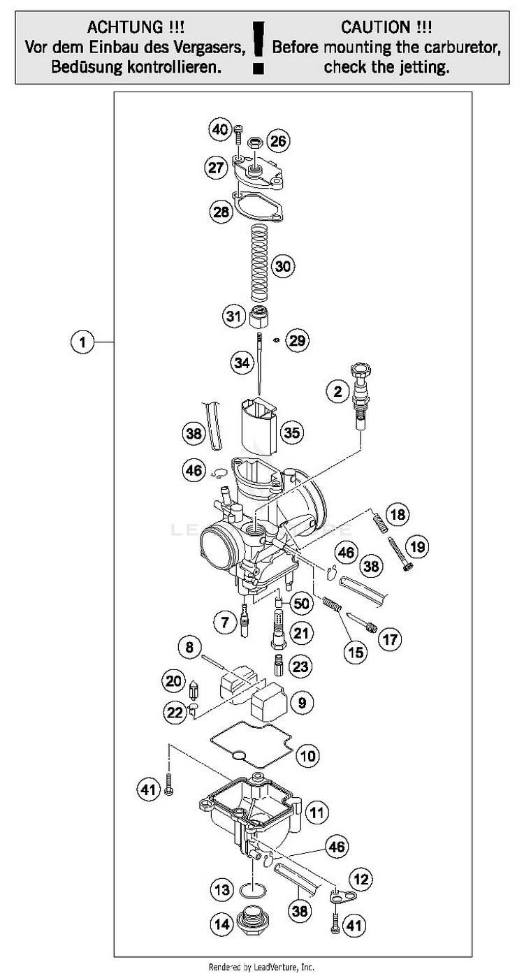 Carburetor TC 85 ENGINE - 2018 Schematic